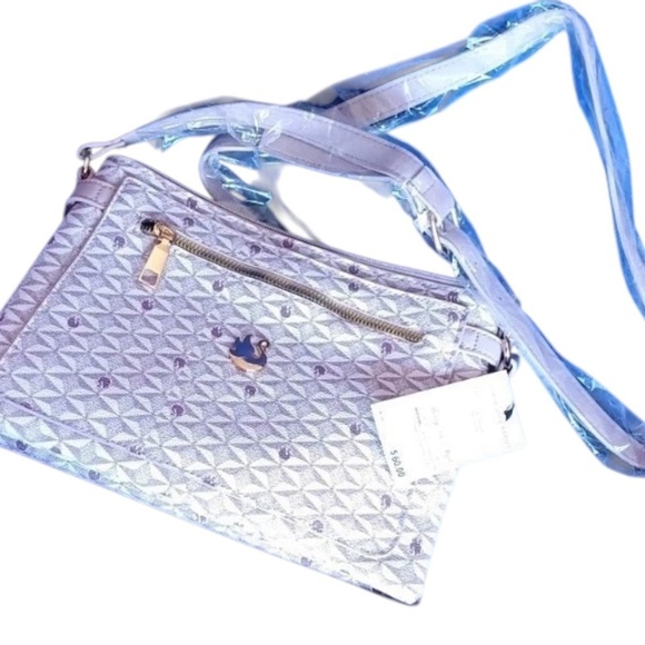 Gloria Vanderbilt Cross Shoulder Bag Purse Handbag Pockets Zippers Blush - Picture 7 of 8